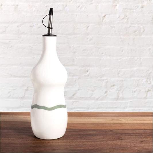 Ceramic Olive Oil Cruet (Dispenser) - White