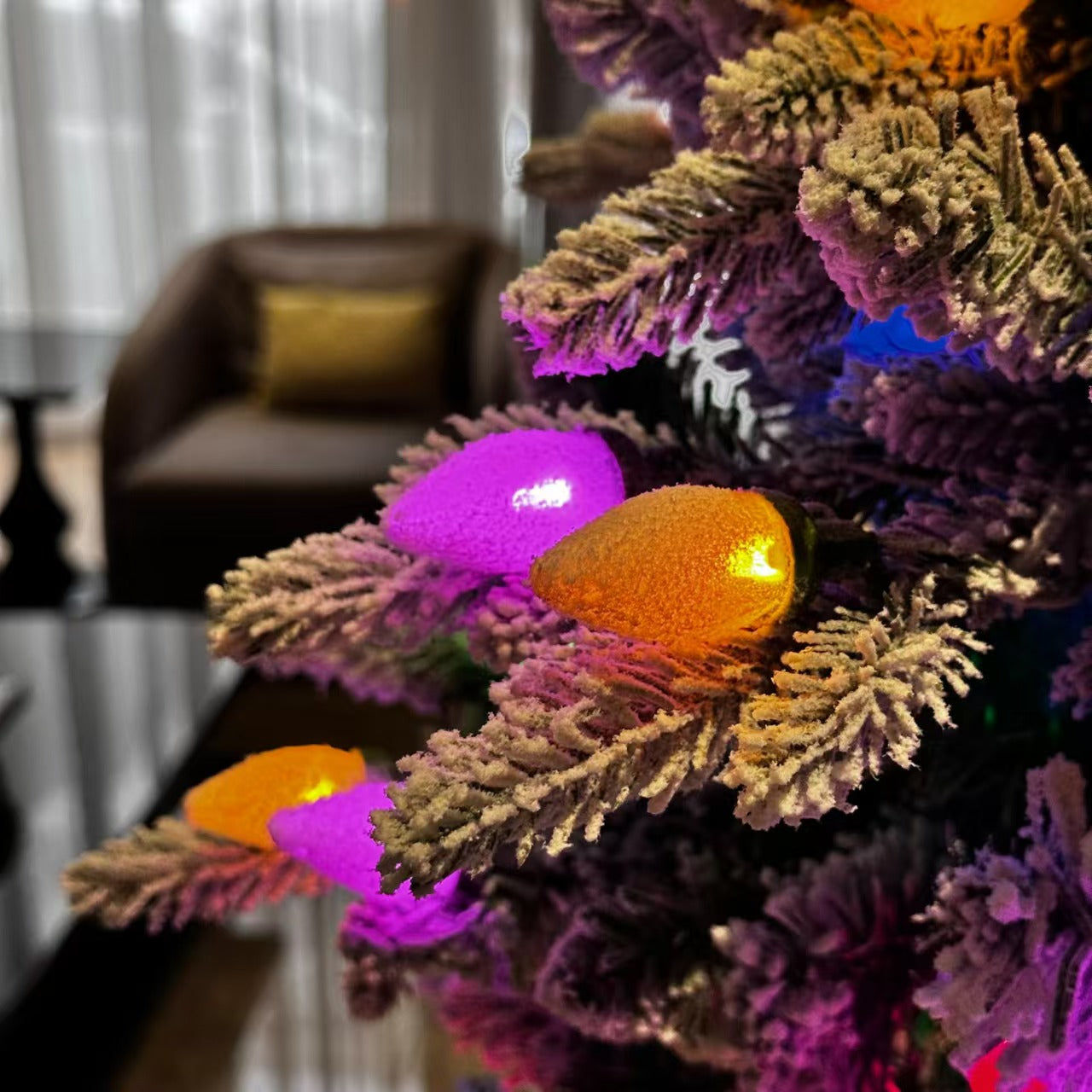 Luora Smart Christmas Trees, Snow Flocked, App Compatible with Amazon Alexa & Google Nest Voice Control